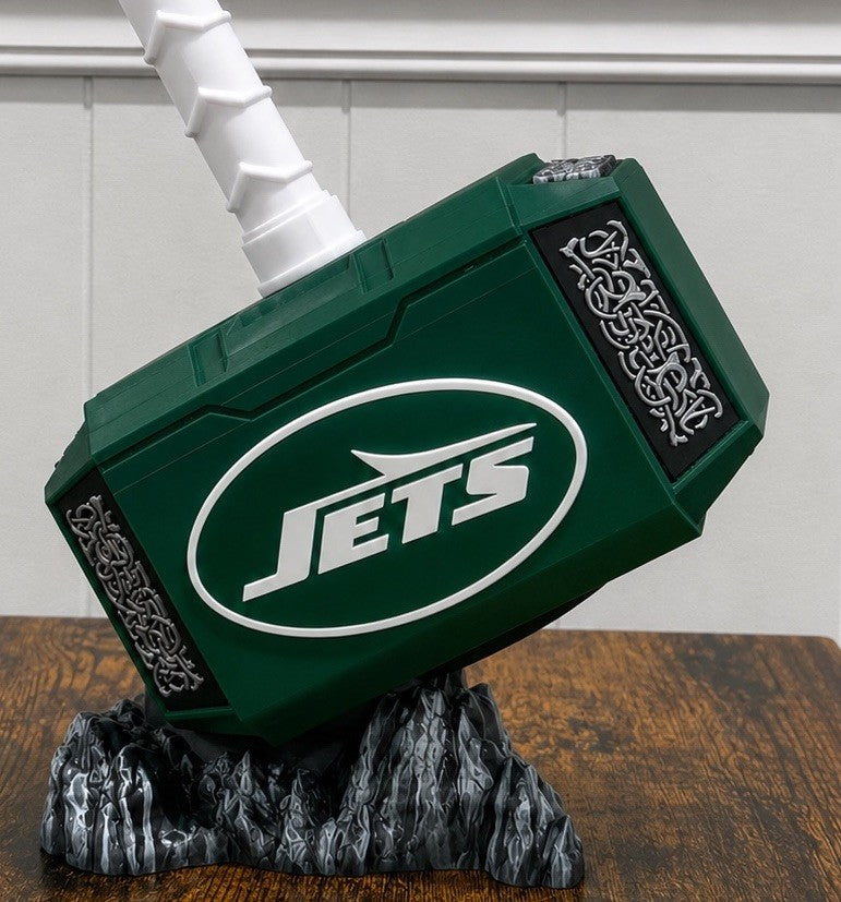 New York Jets Thor Hammer Mjolnir Rock Stand Desk Display NFL Fan Gift Man Cave