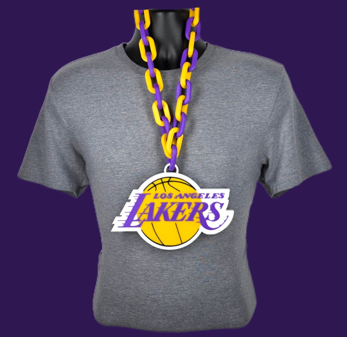 Los Angeles Lakers Fan Chain NBA Big Oversized Necklace Basketball Game Merch