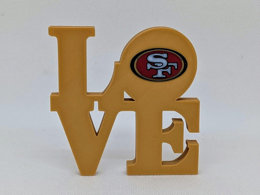 San Francisco 49ers Love Park Sign - LOVE Statue 3D Printed Wall Sign