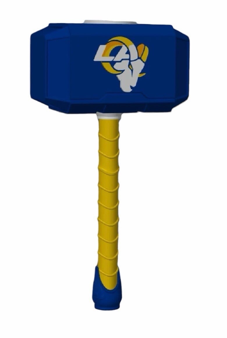 Rams Football Themed Mjolnir Thor's Hammer