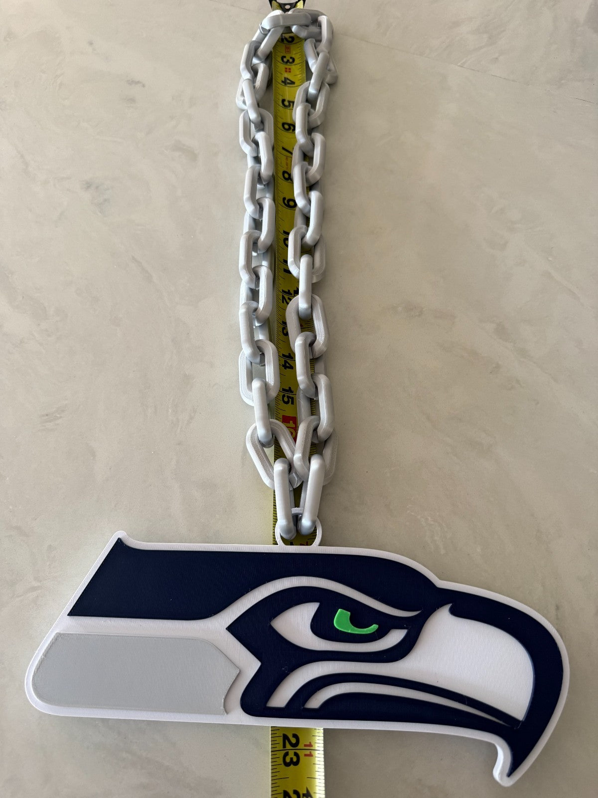 Seattle Seahawks Oversized Logo Pendant & Hype Chain