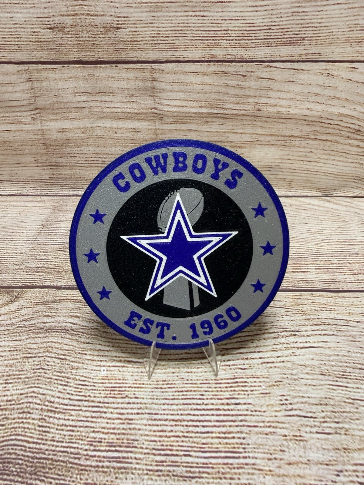 Dallas Cowboys Custom Drink Coasters Set Of 4 With Holder