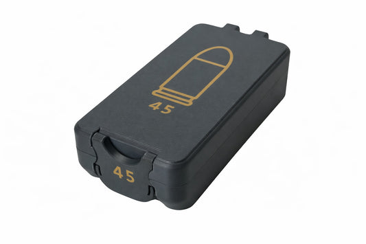 45 ACP Ammo Box – 50 Rounds - Snap Close Storage Box | Fully Customizable