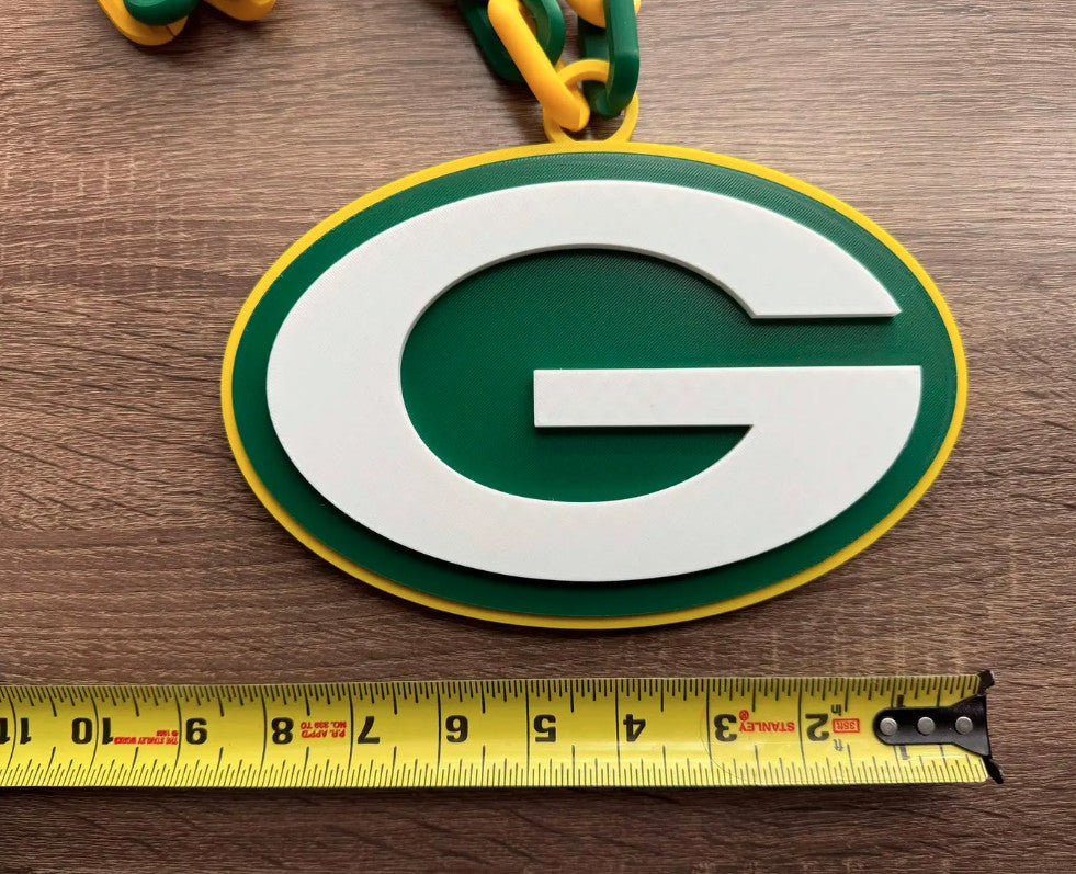 Green Bay Packers 3D Printed Sports Chain, Necklace