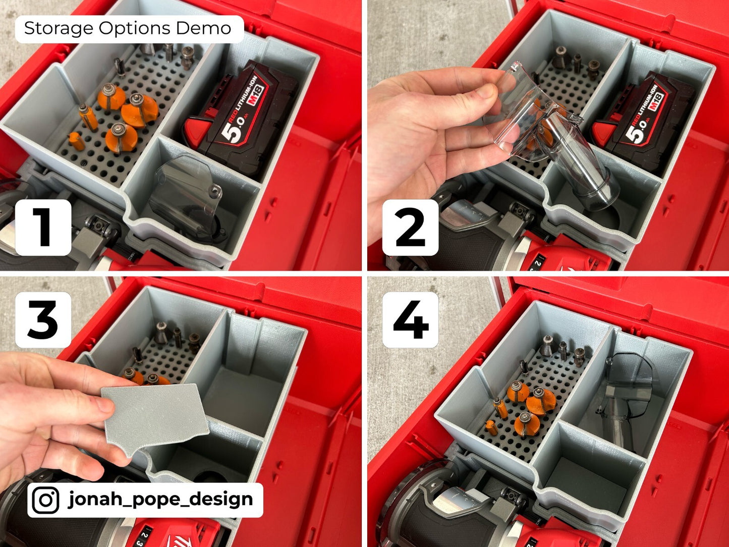 Insert for M18 Compact Router and Packout Tool Box Drawer  (Insert Only)