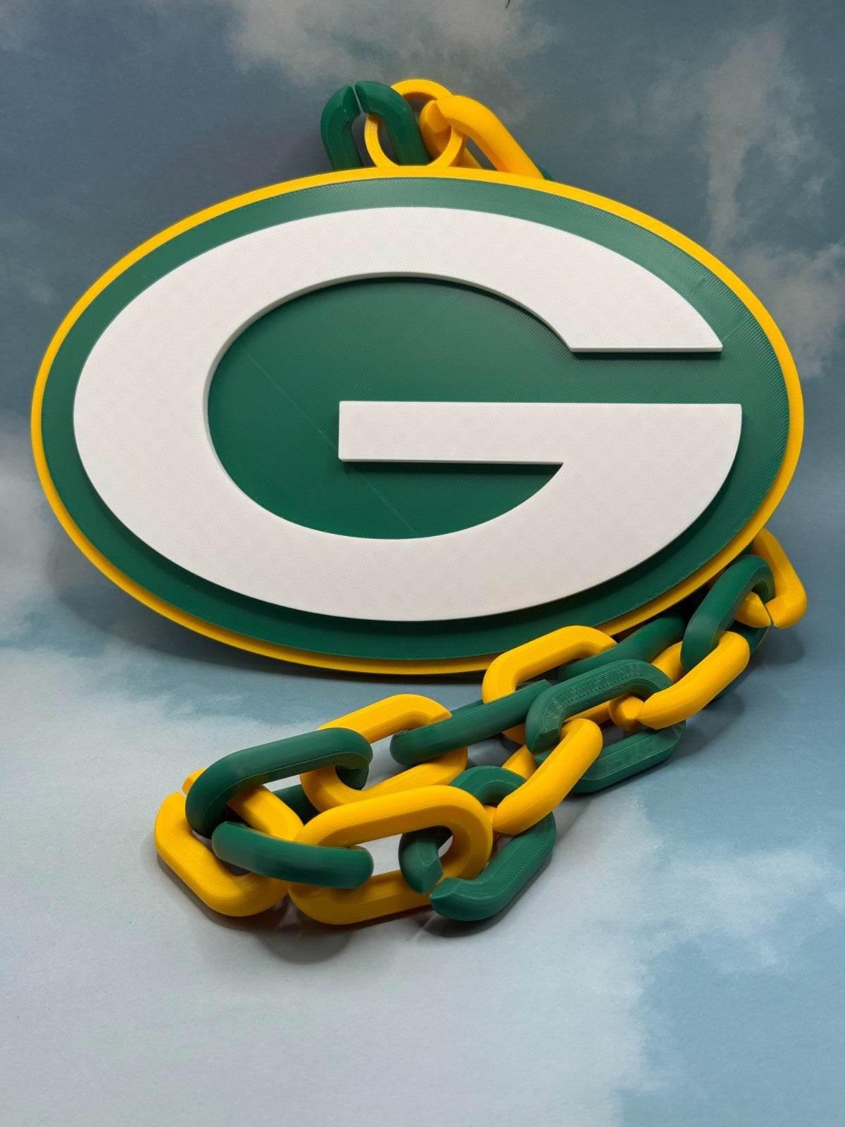 Green Bay Packers Logo Oversized Turnover Chain HandMade 3D Printed