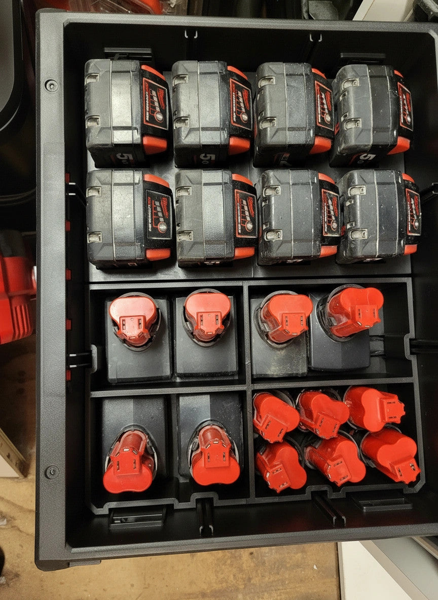 Milwaukee PACKOUT Drawer Insert – M18 High Output Battery Storage (insert Only)