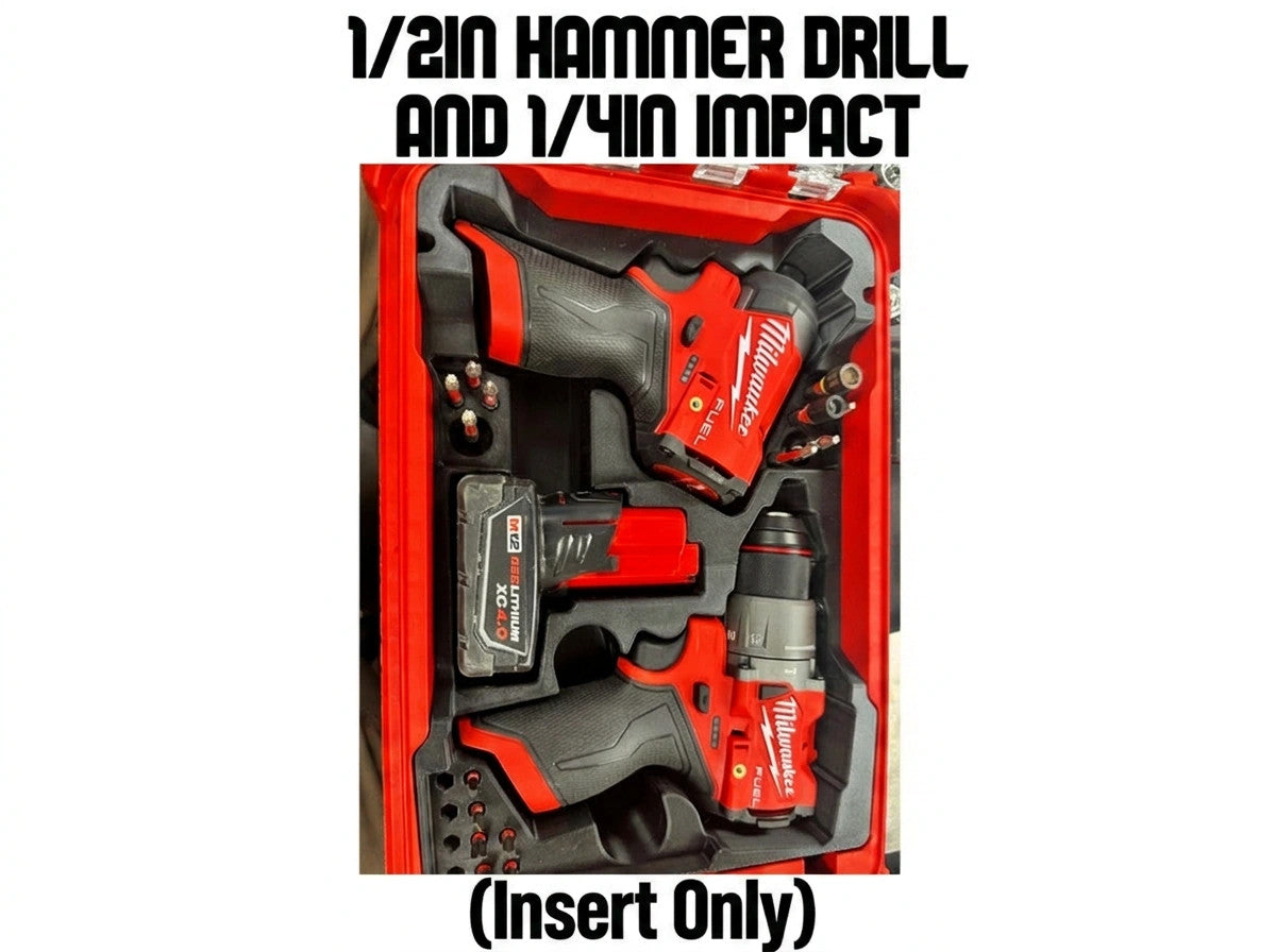 Fits Milwaukee M12 3404-20 / 3453-20 Drill & Impact PACKOUT Insert (Insert Only)