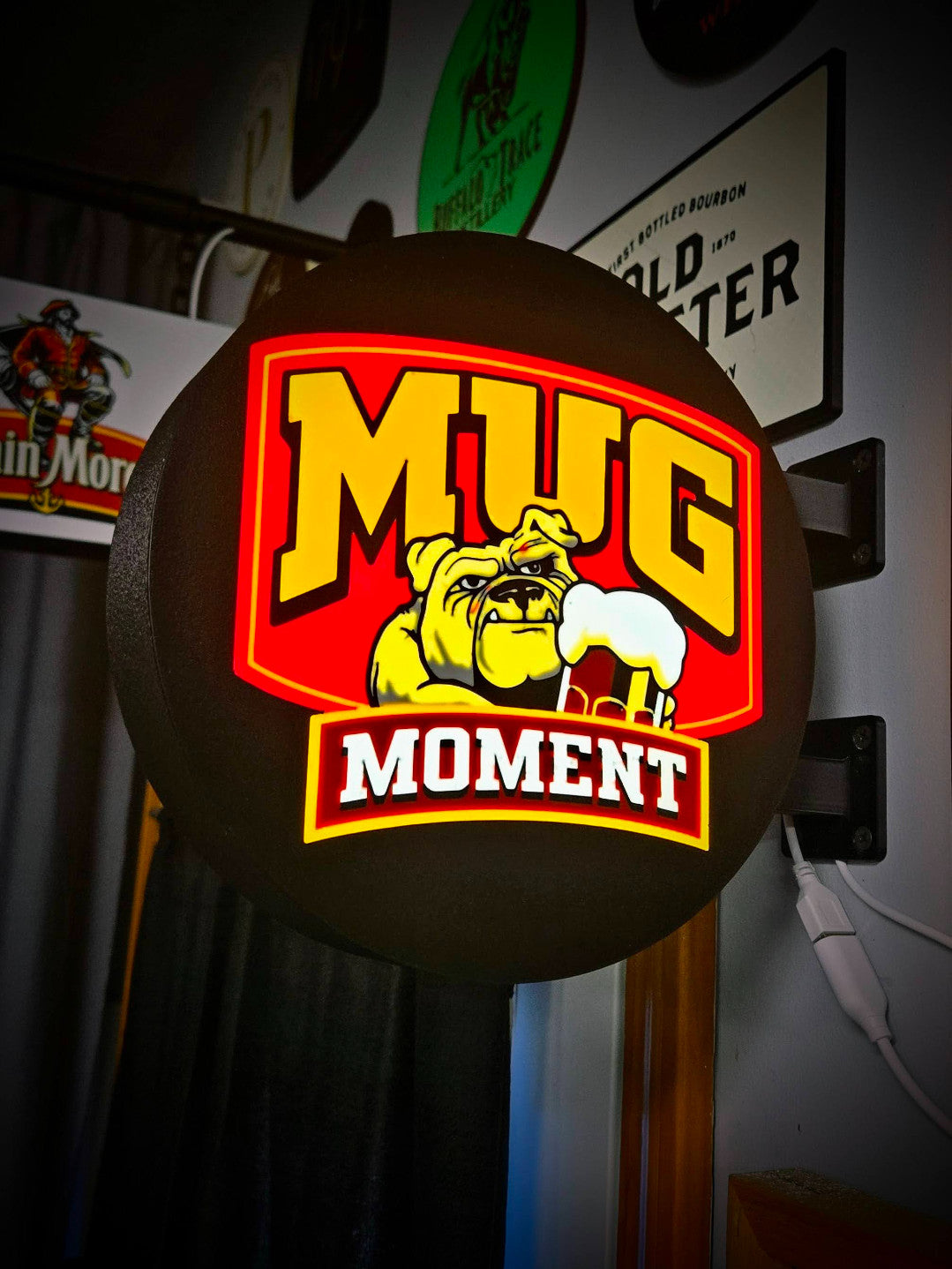 MUG ROOTBEER Moment 12 Inch Light Box LED Sign 3D Printed Wall Decor Man Cave