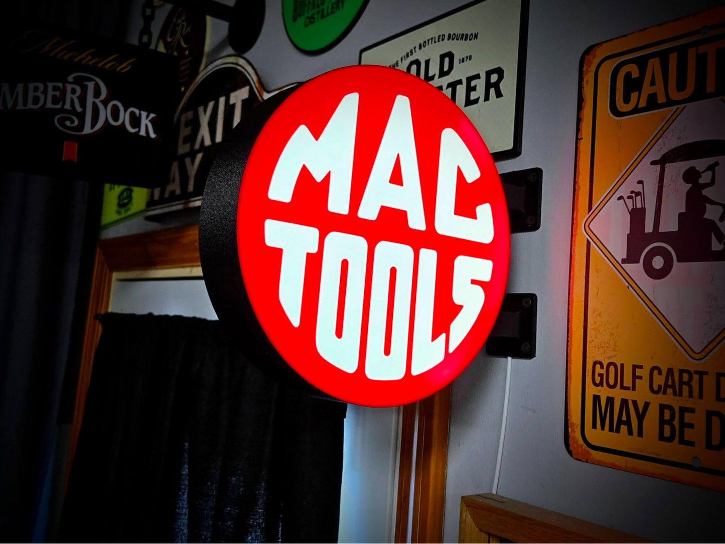 MAC TOOLS 12 Inch Light Box LED Sign 3D Printed Wall Decor Man Cave Garage