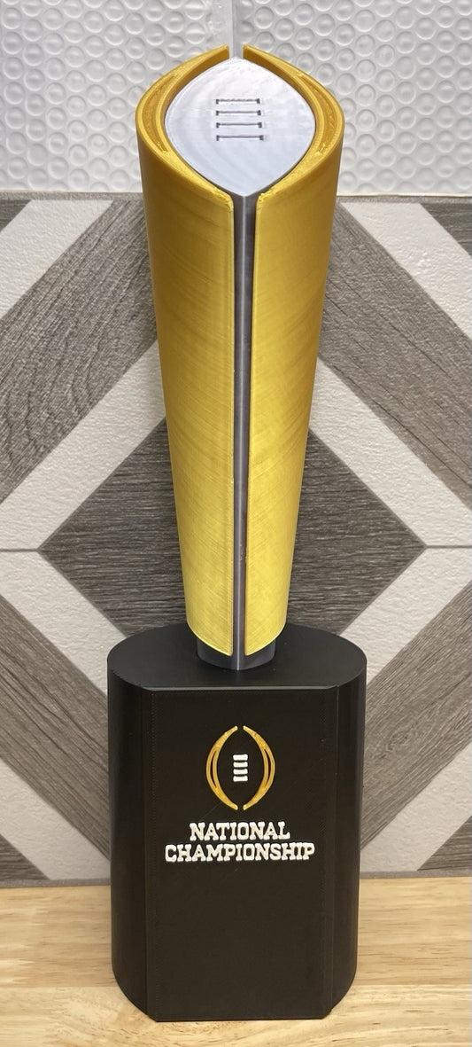 College Football Playoff (CFP) 14-in National Championship Trophy 3-D Printed