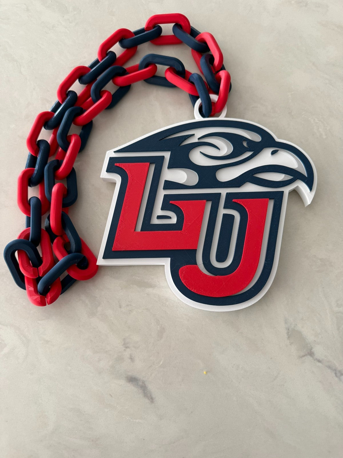 Liberty Flames Logo Oversized Necklace Pendant Hype Chain Handmade 3D Printed