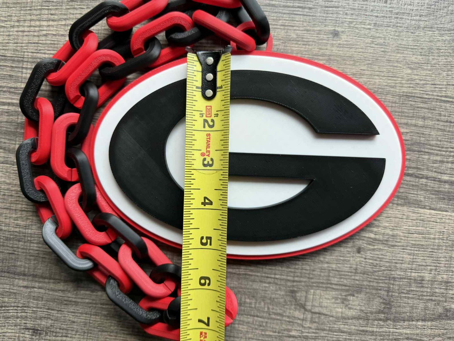 Georgia Bulldogs V1 Logo Oversized Necklace, Hype Chain [Made To Order]