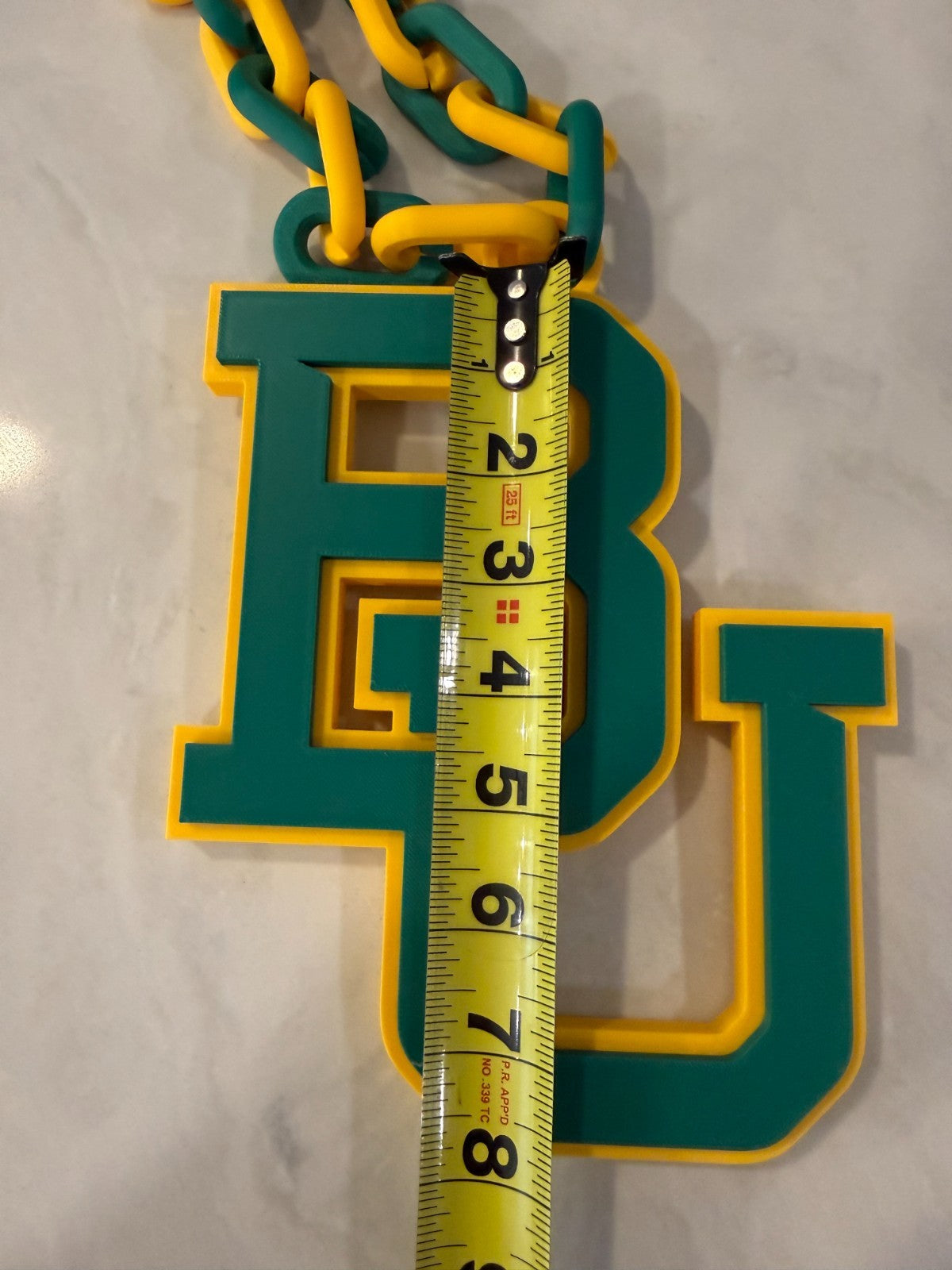 Baylor Bears Oversized Hype Chain - 3D Printed NCAA Fan Necklace - Sic 'Em Gear