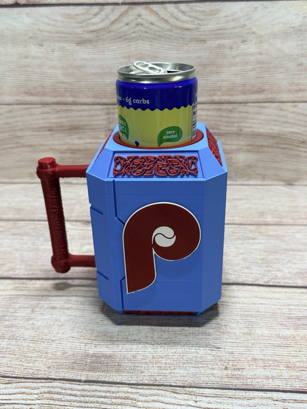 Philadelphia Phillies Retro Mjolnir Inspired Drink Koozie Thor’s Hammer