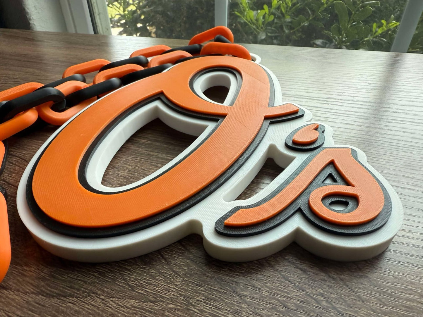 Baltimore Orioles V2 Oversized Necklace, Pendant Chain [Made to Order]