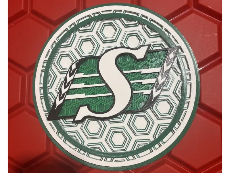 Saskatchewan Roughriders Wall Art Or Display 3D printed Dimensional Mosaic